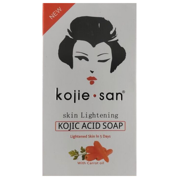 Kojie San Skin Lightening Kojic Acid Soap with Vitamin C and Carrot Oil 250g