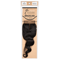 EI Brazilian Hand-Tied 4x4 Middle-Part Lace Closure Natural Colour Body Wave 14"