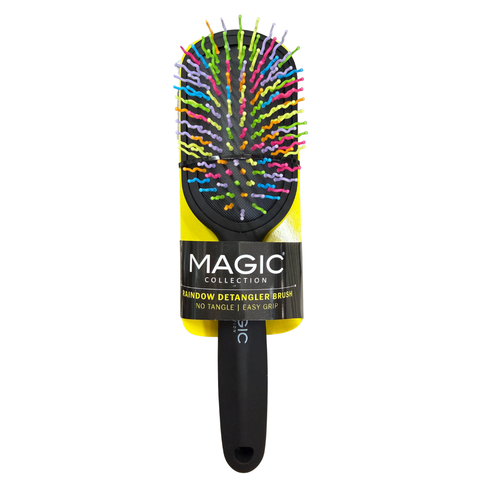 Magic Collection Rainbow Detangler Brush No Tangle Easy Grip #2478