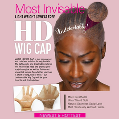 Magic Collection HD Wig Cap 2Pcs/Pack - True Black