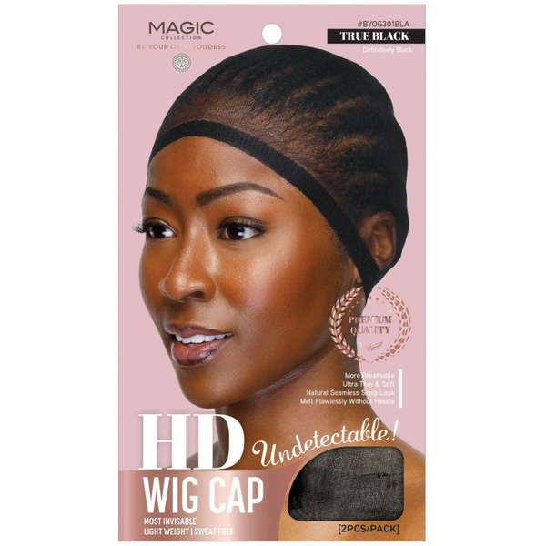 Magic Collection HD Wig Cap 2Pcs/Pack - True Black