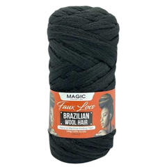Magic Collection Brazilian Faux Locs Wool Hair - Black