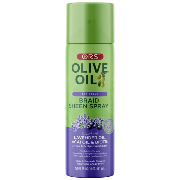 ORS Olive Oil Braidzone Braid Sheen Spray with Lavender Oil, Acai Oil & Biotin 421ml