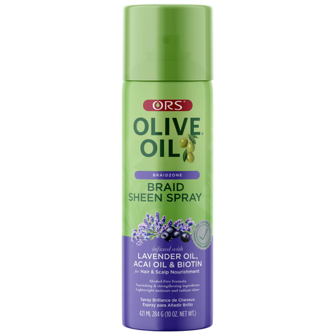 ORS Olive Oil Braidzone Braid Sheen Spray with Lavender Oil, Acai Oil & Biotin 421ml