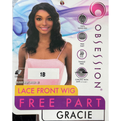 Obsession Synthetic Lace Front Free Part 100% Hand Tied Curly Hair Wig - Gracie