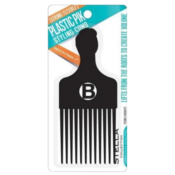Stella Collection Plastic Pik Styling Comb – Strong & Flexible