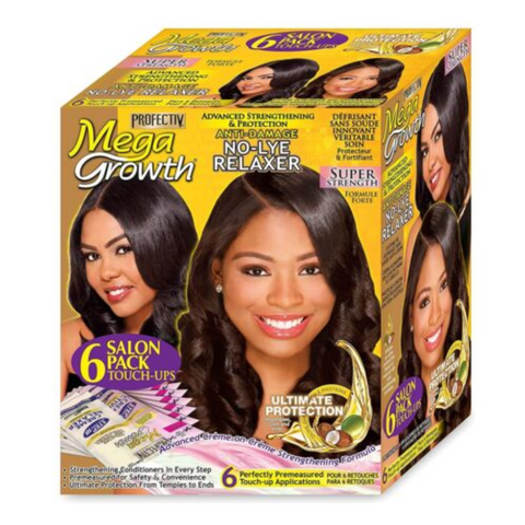 Profectiv Mega Growth Anti Damage No Lye Hair Relaxer Super Strength - 6 Salon Pack Touch up