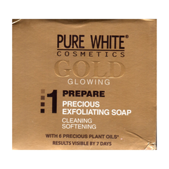 Pure White Cosmetics Gold Glowing Precious Exfoliating Soap 150g