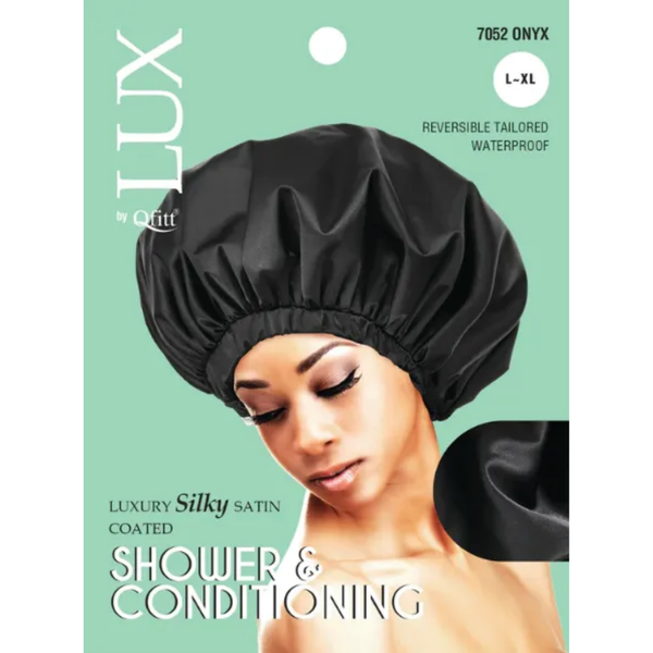 Qfitt LUX Silk Shower & Conditioning Cap L-XL Onyx #7052