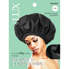 Qfitt LUX Silk Shower & Conditioning Cap L-XL Onyx #7052