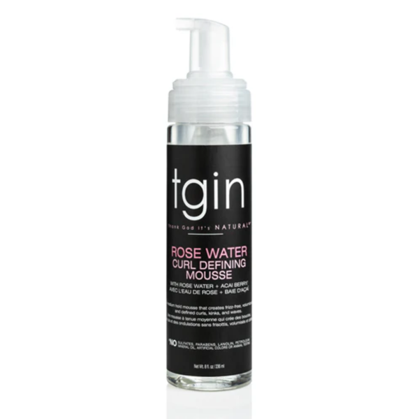 Tgin Rose Water Curl Defining Mousse with Acai Berry 8oz