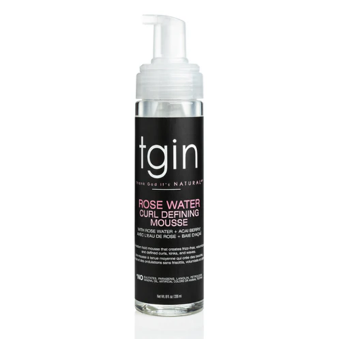 Tgin Rose Water Curl Defining Mousse with Acai Berry 8oz