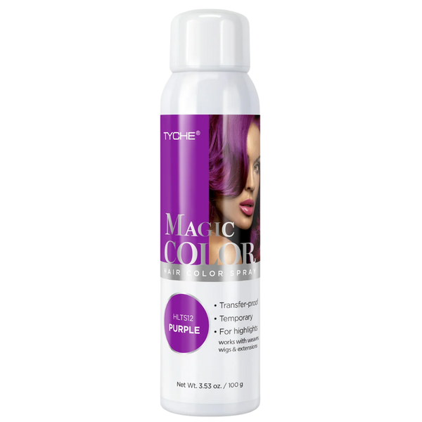 Tyche Magic Color Hair Color Spray – Purple HLTS12 3.53oz | Temporary ...