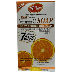 Veetgold Vitamin C Body Corrector Soap – Whitening & Glowing Face and Body Soap 250g