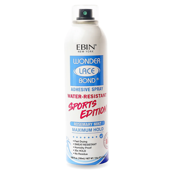 EBIN New York Wonder Lace Bond Adhesive Spray Sports Edition Rosemary Mint Maximum Hold 180ml