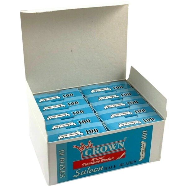 Crown Saloon Super Stainless Razor Blades – Full Box (1000 Blades)