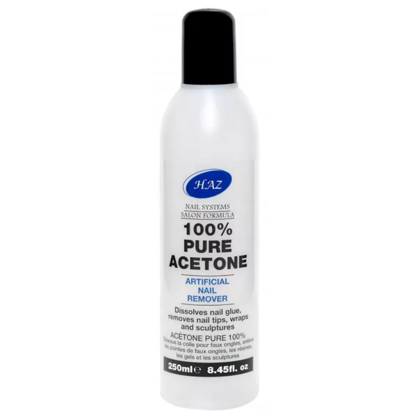HAZ 100% Pure Acetone Artificial Nail Remover 250ml – Professional Nail Glue & Tip Remover