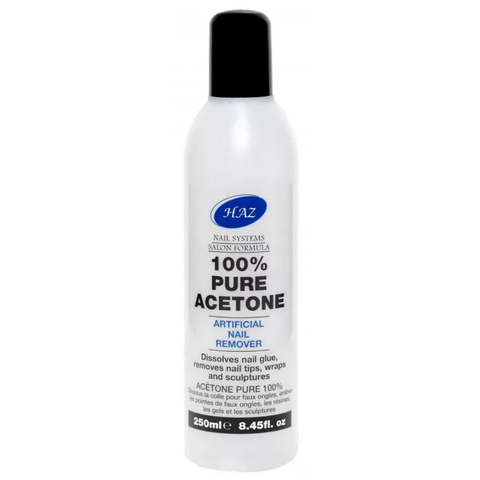 HAZ 100% Pure Acetone Artificial Nail Remover 250ml – Professional Nail Glue & Tip Remover
