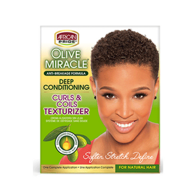 African Pride Olive Miracle Anti-Breakage Formula & Deep Conditioning Curls and Coils Texturizer