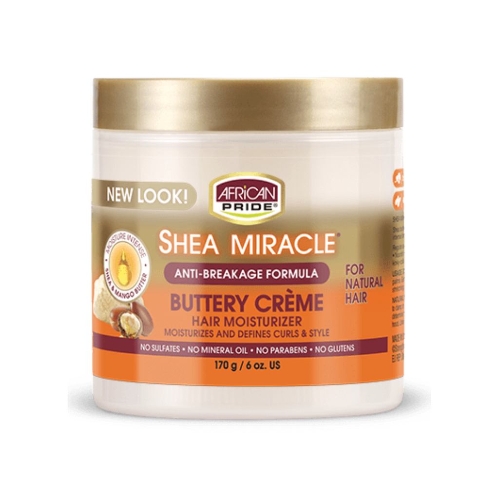 African Pride Shea Miracle Buttery Creme Hair Moisturizer 6oz