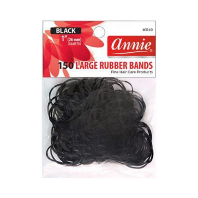 Annie Black 150 Large Rubber Bands #3149
