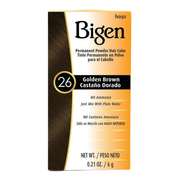 Bigen Permanent Powder Hair Colour 26 Golden Brown 6g