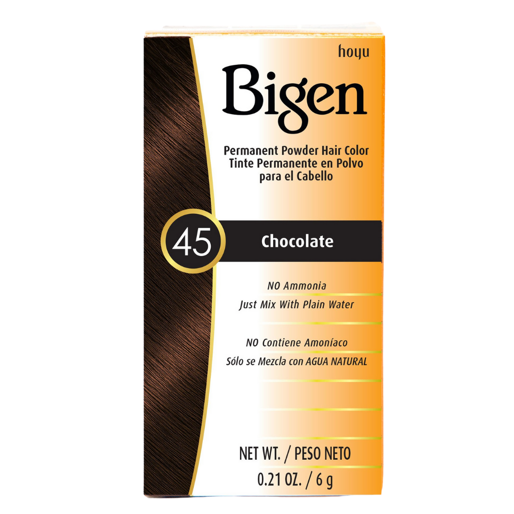 Bigen Permanent Powder Hair Colour 45 Chocolate 6g