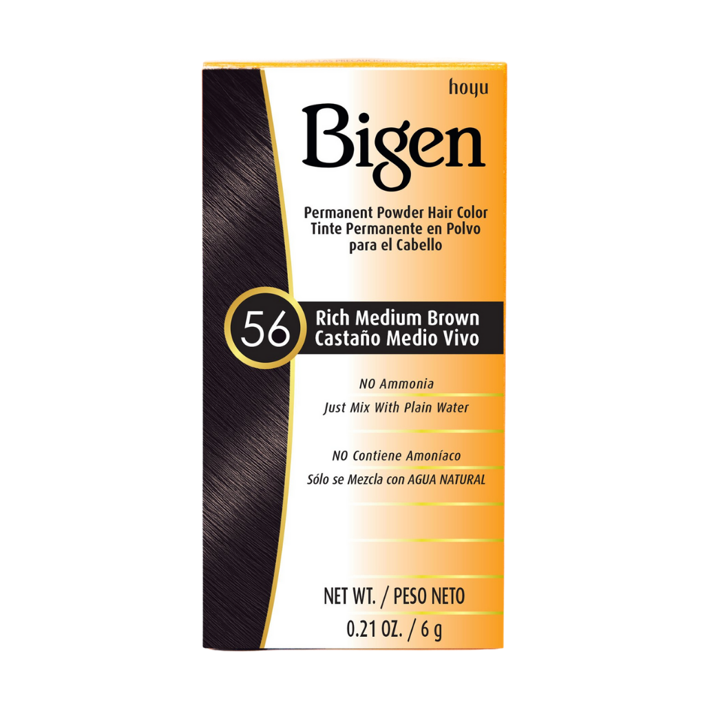 Bigen Permanent Powder Hair Colour 56 Rich Medium Brown 6g