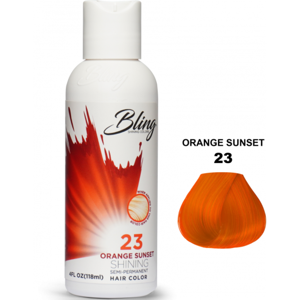 Bling Orange Sunset Semi Permanent Hair Color 23