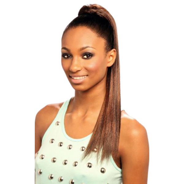 Cherish Drawstring Synthetic Straight Ponytail Yaki 18