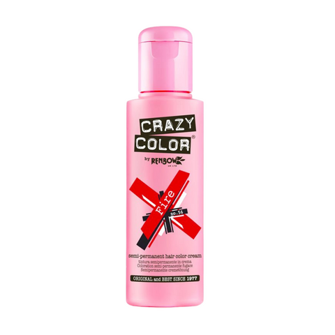 Crazy Color Semi Permanent Hair Colour Cream - Fire 100ml