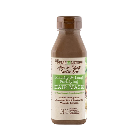 Creme Of Nature Aloe & Black Castor Oil Healthy & Long Fortifying Hair Mask 12oz