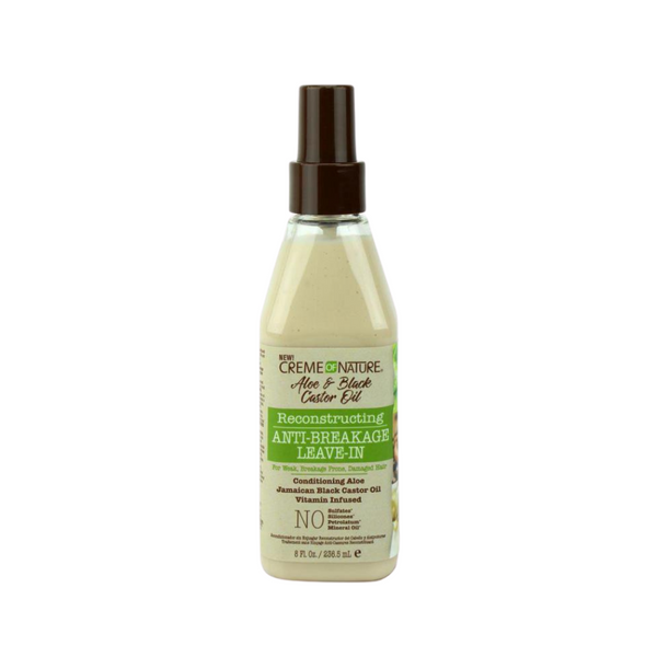 Creme Of Nature Aloe & Black Castor Oil Reconstructing Anti-Breakage Leave-in 8oz