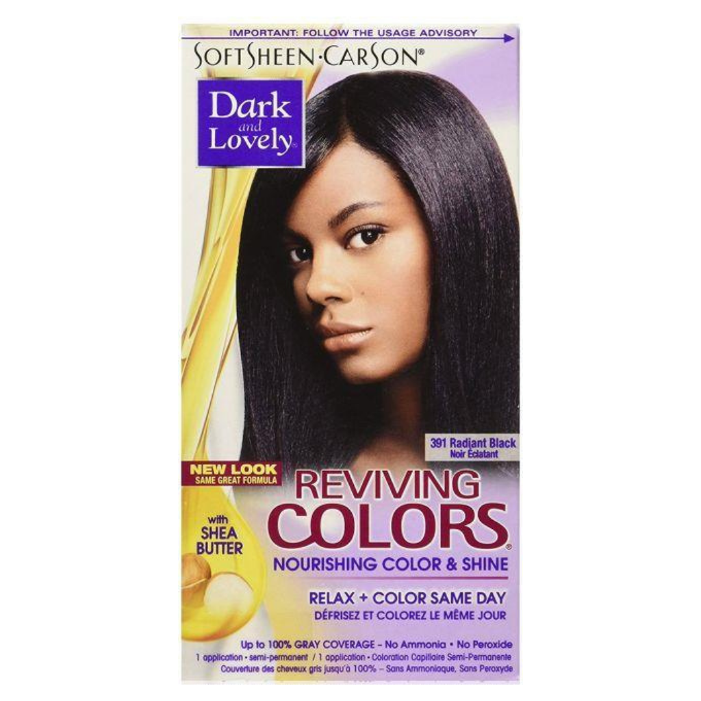 Dark & Lovely 391 Hair Colour Radiant Black Kit
