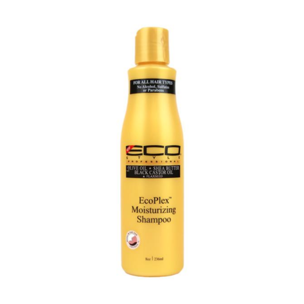  Eco Style Olive Oil & Shea Butter Black Castor Oil & Flaxseed EcoPlex Moisturizing Shampoo 8oz