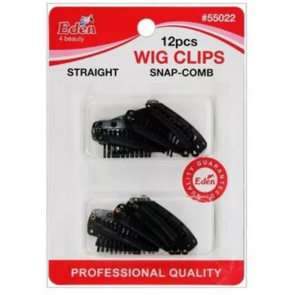 Eden 12 Pcs Wig Clips Snap Comb (55022)