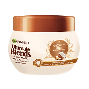 Garnier Ultimate Blends 3in1 Mask The Wholesome Nourisher Coconut Milk & Macadamia 300ml