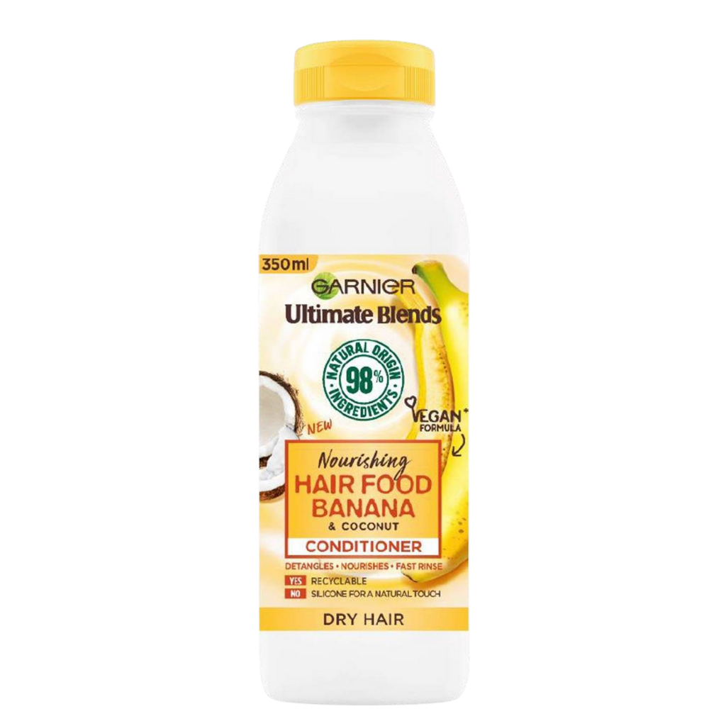 Garnier Ultimate Blends Banana Conditioner – 350 Ml, Für Trockenes Haar, Mit Kokosnuss