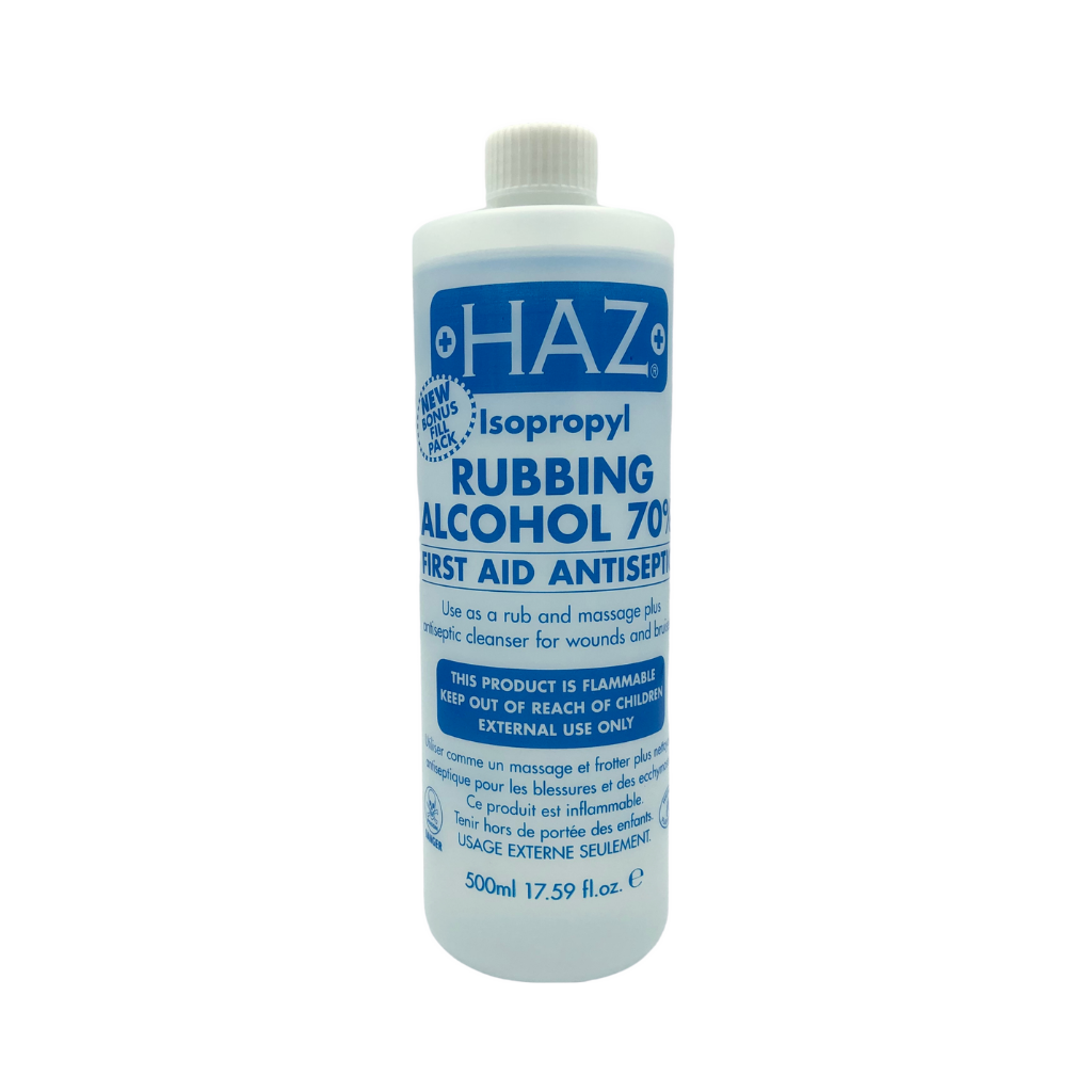 Haz Isopropyl Rubbing Alcohol 70% First Aid Antiseptic 500ml