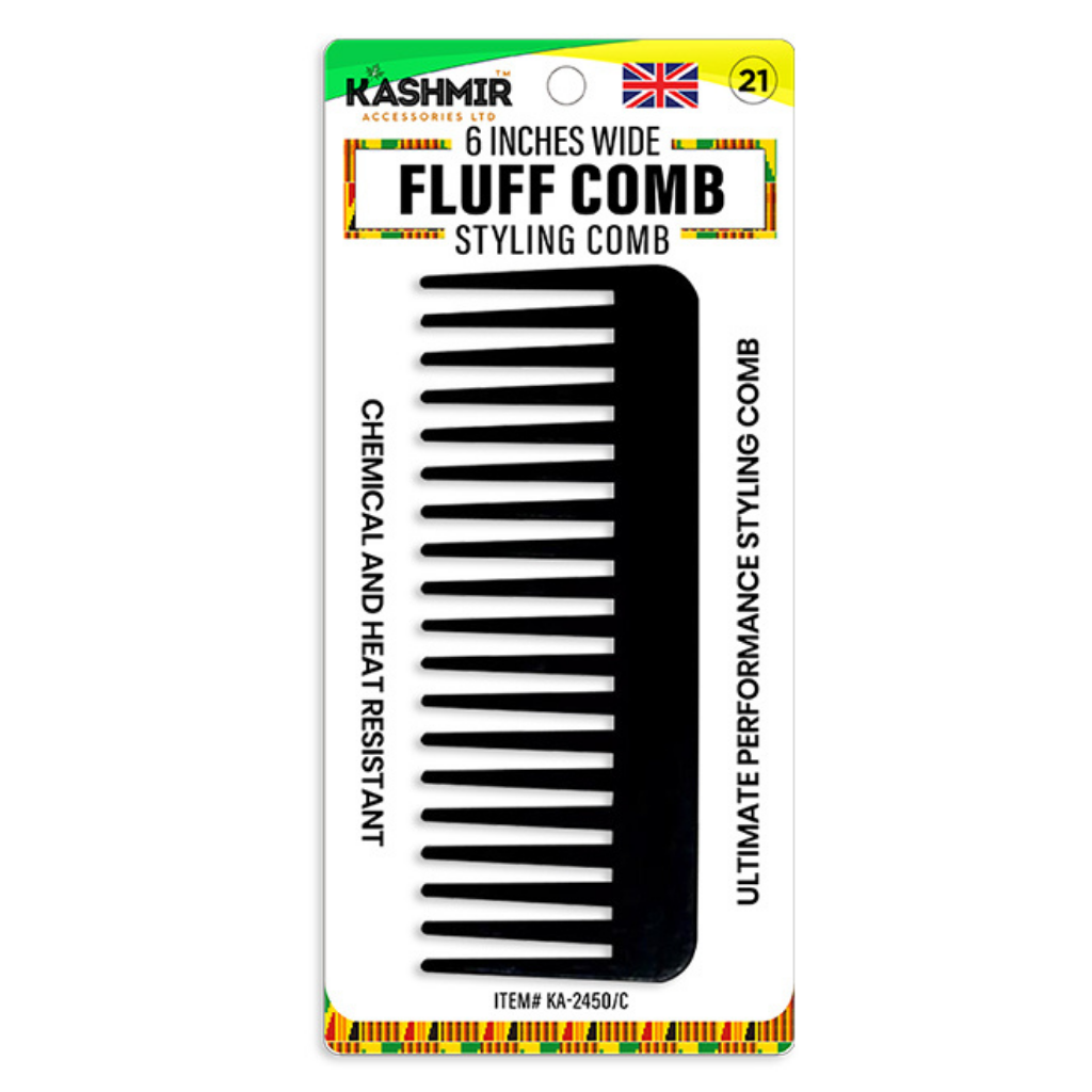 Kashmir 6 Inches Wide Fluff Comb Styling Comb 2450
