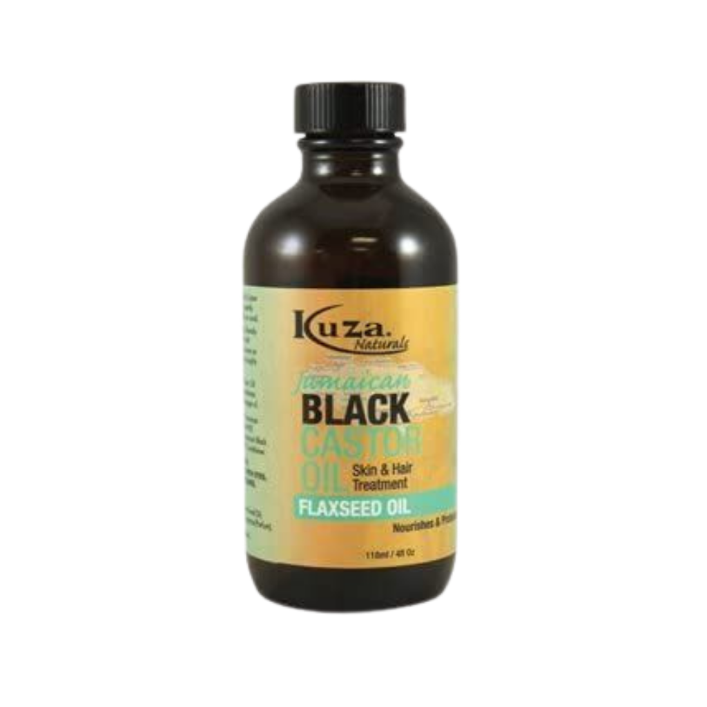 Kuza Jamaican Black Castor Oil with Flaxseed Oil Skin & Hair Treatment 4oz