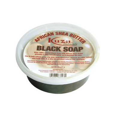Kuza Naturals African Shea Butter Black Soap 8oz