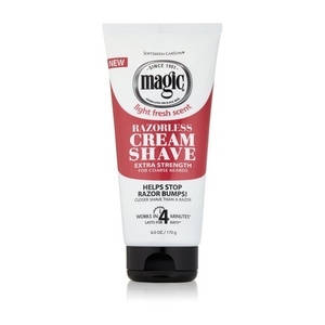 Magic Razorless Cream Shave Extra Strength Light Fresh Scent 6oz