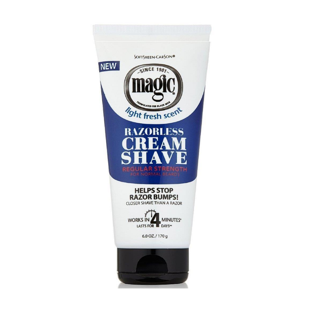 Magic Razorless Cream Shave Regular Strength Light Fresh Scent 6oz