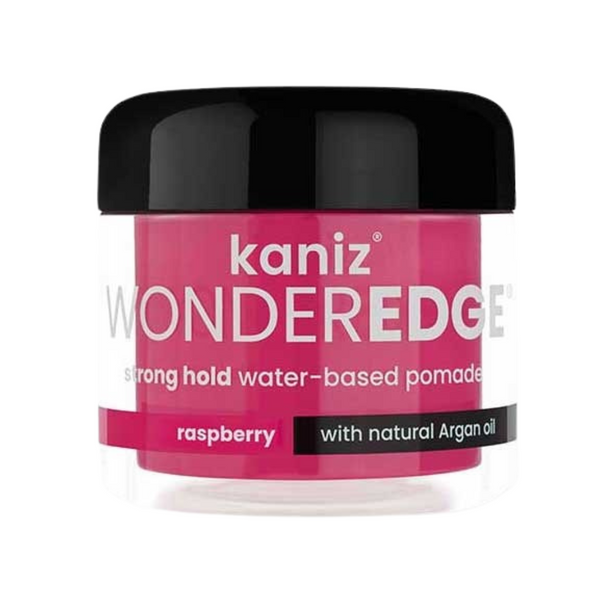 Kaniz Wonder Edge Raspberry Strong Hold Water Based Pomade With Natural Argan Oil 4oz