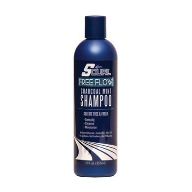 SCurl Free Flow Charcoal Mint Shampoo 12oz
