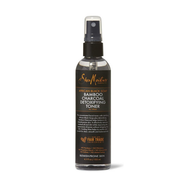 SheaMoisture African Black Soap Bamboo Charcoal Detoxifying Toner 4.5oz